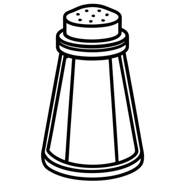recommend clip art: Elegant Salt Shaker Outline Art