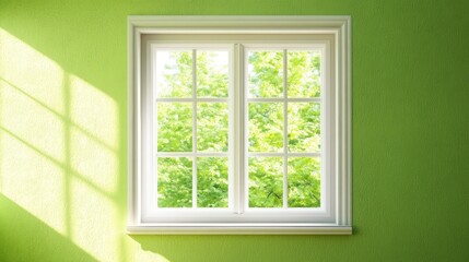A green wall with a white window, a lime green background, textured wallpaper, a simple pattern, a soft lime color, and a lime-painted wall. 