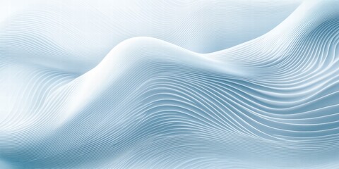 Soft Waves of Light Blue Design with Gentle Curves and Lines