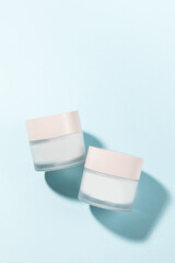 cosmetics placed in the sunlit area