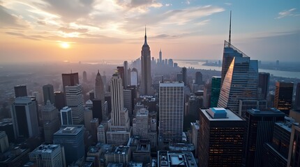 Obraz premium New York Architecture, birds-eye view