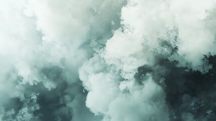 A heavy, moody sky covered in swirling gray clouds, with a sense of tension before the storm breaks
