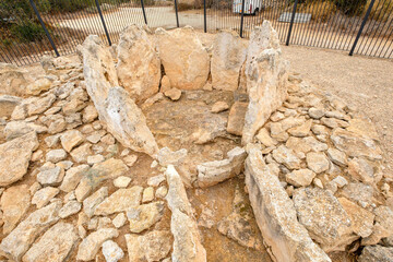 Megalithic monument, Ca Na Costa, 2,000 - 1,600 BC, early Bronze Age, Formentera, Balearic Islands,...