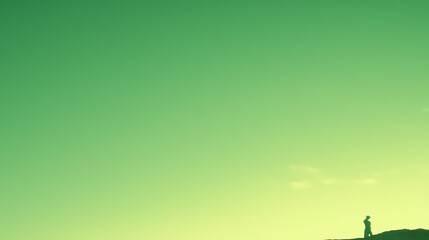 The sky at dawn with a gentle gradient from pale blue to soft white, signaling the start of a new day with calm and tranquility