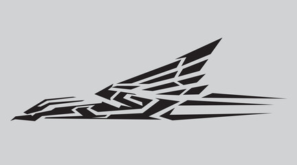 Phoenix Bird, Abstract Geometric Sharp Style