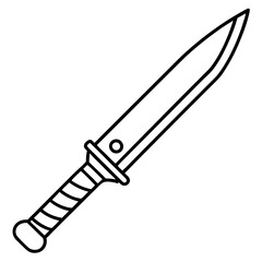 Knife Line Art Sleek Vector Style