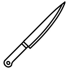Knife Line Art Sleek Vector Style