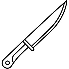Knife Line Art Sleek Vector Style