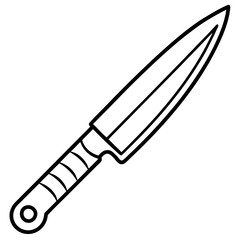Knife Line Art Sleek Vector Style