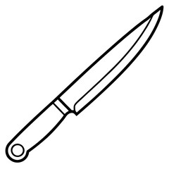 Knife Line Art Sleek Vector Style