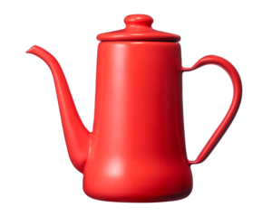 赤いコーヒーポット