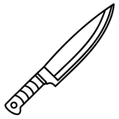 Knife Line Art Sleek Vector Style