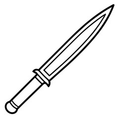 Knife Line Art Sleek Vector Style