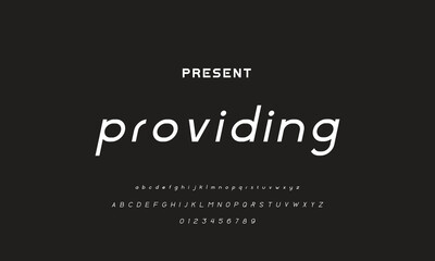 Modern Sports tech font typography. MINIMAL vector typeface for a company. Minimal gaming fonts for logo design.