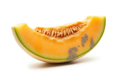 Fresh melon slice with vibrant colors