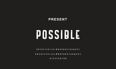 Modern Sports tech font typography. MINIMAL vector typeface for a company. Minimal gaming fonts for logo design.