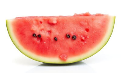 Freshly cut watermelon slice showing vibrant colors