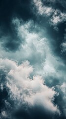 Obraz premium Dramatic Dark Sky Moody Cloudscape Epic Atmosphere Nature Background