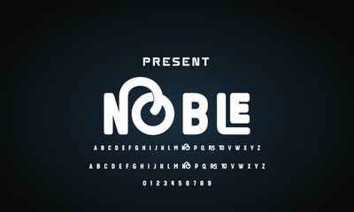 Modern Sports tech font typography. MINIMAL vector typeface for a company. Minimal gaming fonts for logo design.