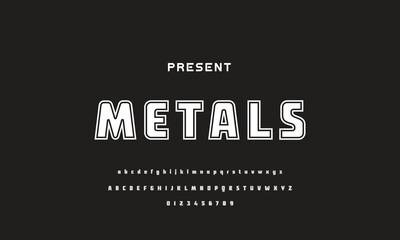 Modern Sports tech font typography. MINIMAL vector typeface for a company. Minimal gaming fonts for logo design.
