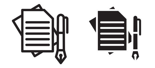 Wills and trusts icons in outline and stroke versions