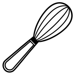 Modern Line Art Whisk Illustration