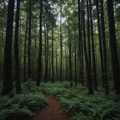 Fototapeta premium Write about a forest that is constantly changing, where every walk feels different.