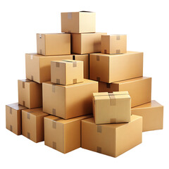 Stacked Cardboard Boxes Delivery Package Brown Pile Cargo Goods Order 