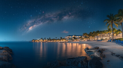 Milky Way Over Key West A Stunning Display of Stars and Night Skies.