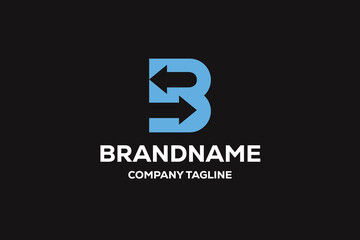 Letter B Arrow Logo Design