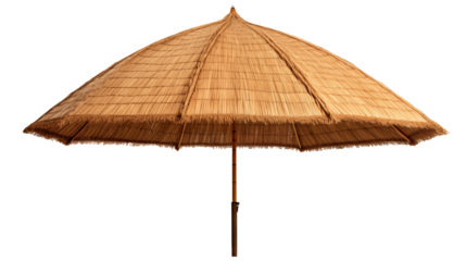 Beach Umbrella Thatch Shade Summer Tropical isolated on transparent background
