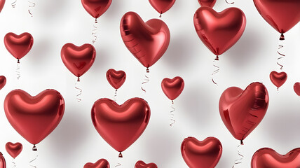 Floating Heart-Shaped Balloons, A Festive Display of Love