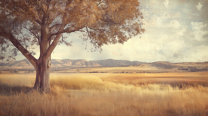 Fototapeta premium Natural Landscape with Muted Colors and Timeless Film Photography Charm.