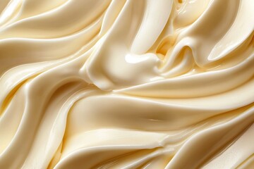 Obraz premium The Silky Smooth Experience of Yoghurt Ice Cream on a Satin Canvas