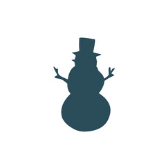 colorful snowman doddle icon