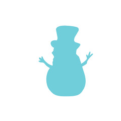 colorful snowman doddle icon