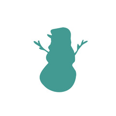 colorful snowman doddle icon