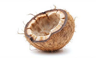 Close-up of a hollow coconut shell