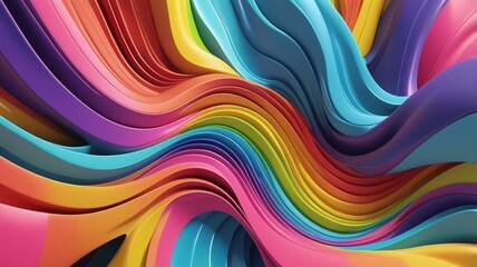 Obraz premium Colorful abstract background, organic rainbow burst, natural forms, vivid shades, smooth transitions, lively composition, nature-inspired abstraction