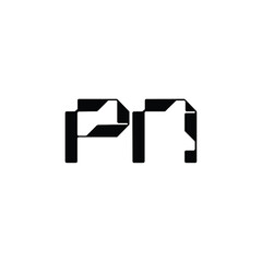 PN monogram logo design letter text name symbol monochrome logotype alphabet character simple logo