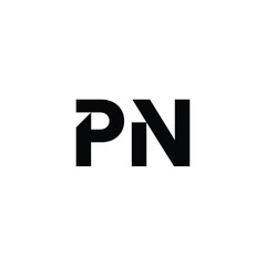 PN monogram logo design letter text name symbol monochrome logotype alphabet character simple logo