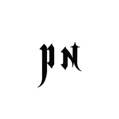 PN monogram logo design letter text name symbol monochrome logotype alphabet character simple logo