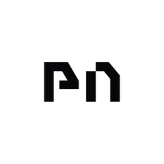 PN monogram logo design letter text name symbol monochrome logotype alphabet character simple logo