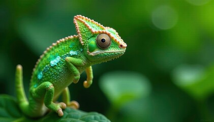 Obraz premium Delicate white blooms of chameleon plant unfold, green, flowers