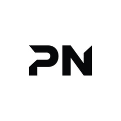 PN monogram logo design letter text name symbol monochrome logotype alphabet character simple logo