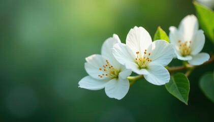 Obraz premium Delicate white blooms on a bougainvillea stem, flowers, vines, white flowers