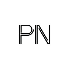 PN monogram logo design letter text name symbol monochrome logotype alphabet character simple logo