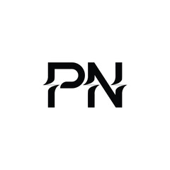 PN monogram logo design letter text name symbol monochrome logotype alphabet character simple logo