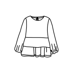 Fashion flat drawing line