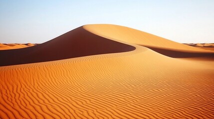 Majestic Desert Dune Landscape: A Breathtaking View of Rolling Sands Under a Clear Sky